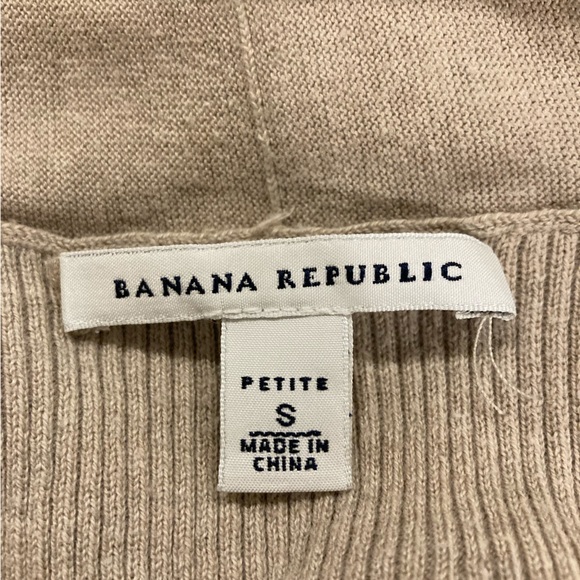 SOLD Banana Republic Cashmere Blend Cardigan Size Petite Small in Tan - Picture 4 of 5